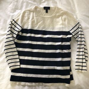 J. Crew striped cashmere sweater